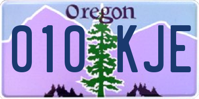 OR license plate 010KJE