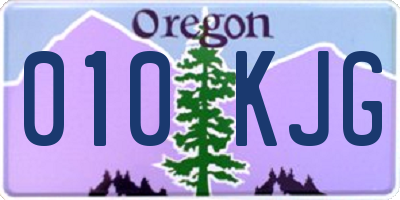 OR license plate 010KJG