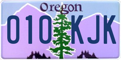 OR license plate 010KJK
