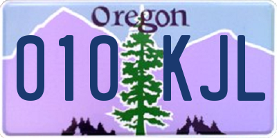 OR license plate 010KJL