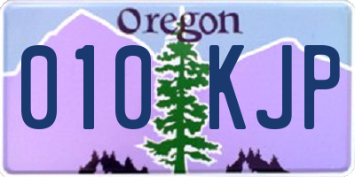 OR license plate 010KJP