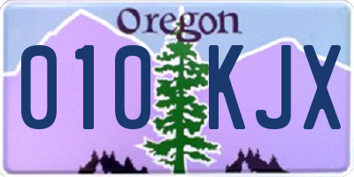 OR license plate 010KJX