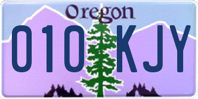 OR license plate 010KJY