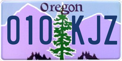 OR license plate 010KJZ