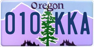 OR license plate 010KKA