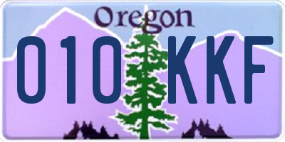 OR license plate 010KKF