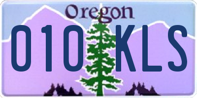 OR license plate 010KLS