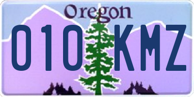 OR license plate 010KMZ