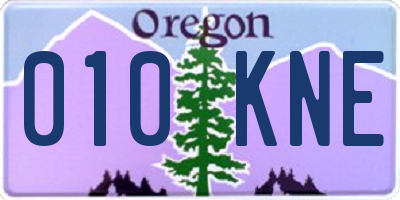 OR license plate 010KNE