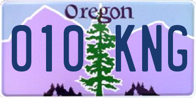 OR license plate 010KNG