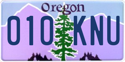OR license plate 010KNU
