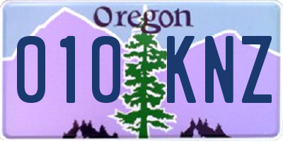 OR license plate 010KNZ