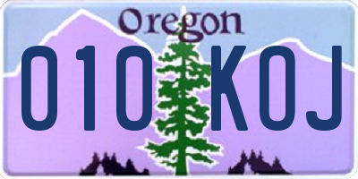 OR license plate 010KOJ