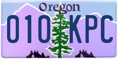OR license plate 010KPC