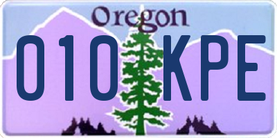 OR license plate 010KPE