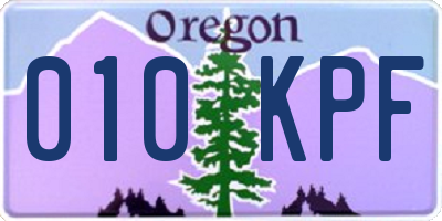 OR license plate 010KPF