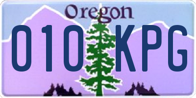 OR license plate 010KPG