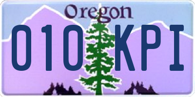 OR license plate 010KPI