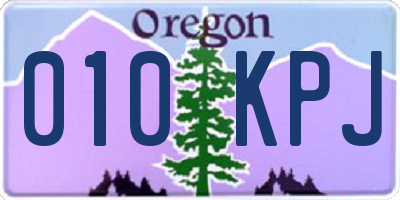 OR license plate 010KPJ