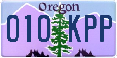 OR license plate 010KPP
