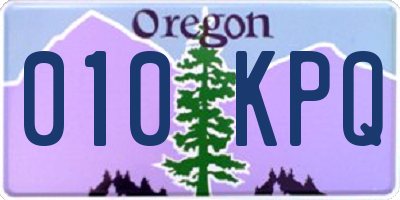 OR license plate 010KPQ