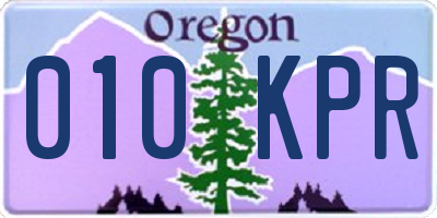OR license plate 010KPR