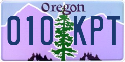 OR license plate 010KPT