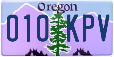 OR license plate 010KPV