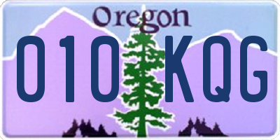 OR license plate 010KQG