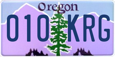 OR license plate 010KRG