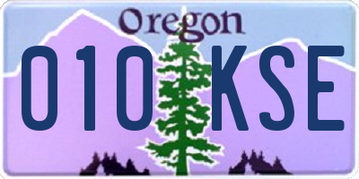 OR license plate 010KSE
