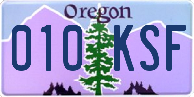 OR license plate 010KSF