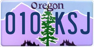OR license plate 010KSJ