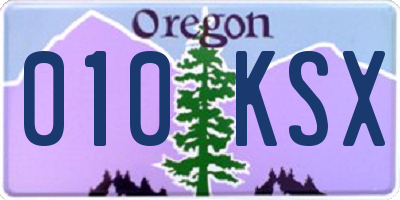 OR license plate 010KSX
