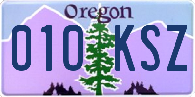 OR license plate 010KSZ