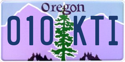 OR license plate 010KTI