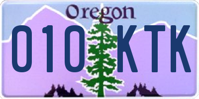 OR license plate 010KTK