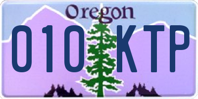 OR license plate 010KTP