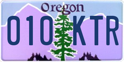 OR license plate 010KTR
