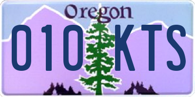 OR license plate 010KTS