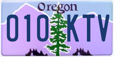 OR license plate 010KTV