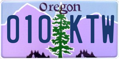 OR license plate 010KTW