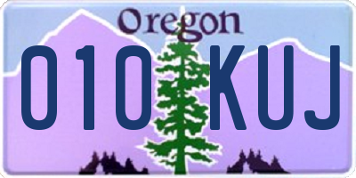 OR license plate 010KUJ