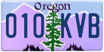 OR license plate 010KVB