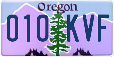 OR license plate 010KVF