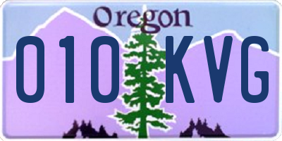 OR license plate 010KVG