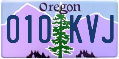 OR license plate 010KVJ