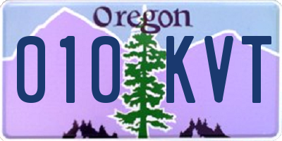 OR license plate 010KVT