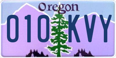 OR license plate 010KVY