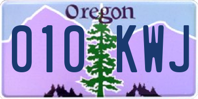 OR license plate 010KWJ